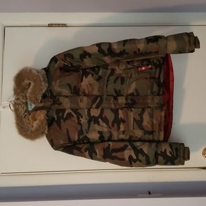 Triple 5 Soul Down Coat - Camo print